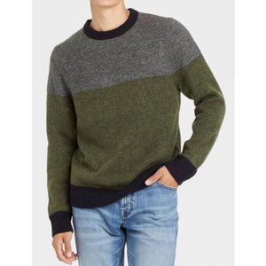 Goodfellow & Co Men's Crewneck Pullover Sweater, Large, Olive/Gray - Brand New!